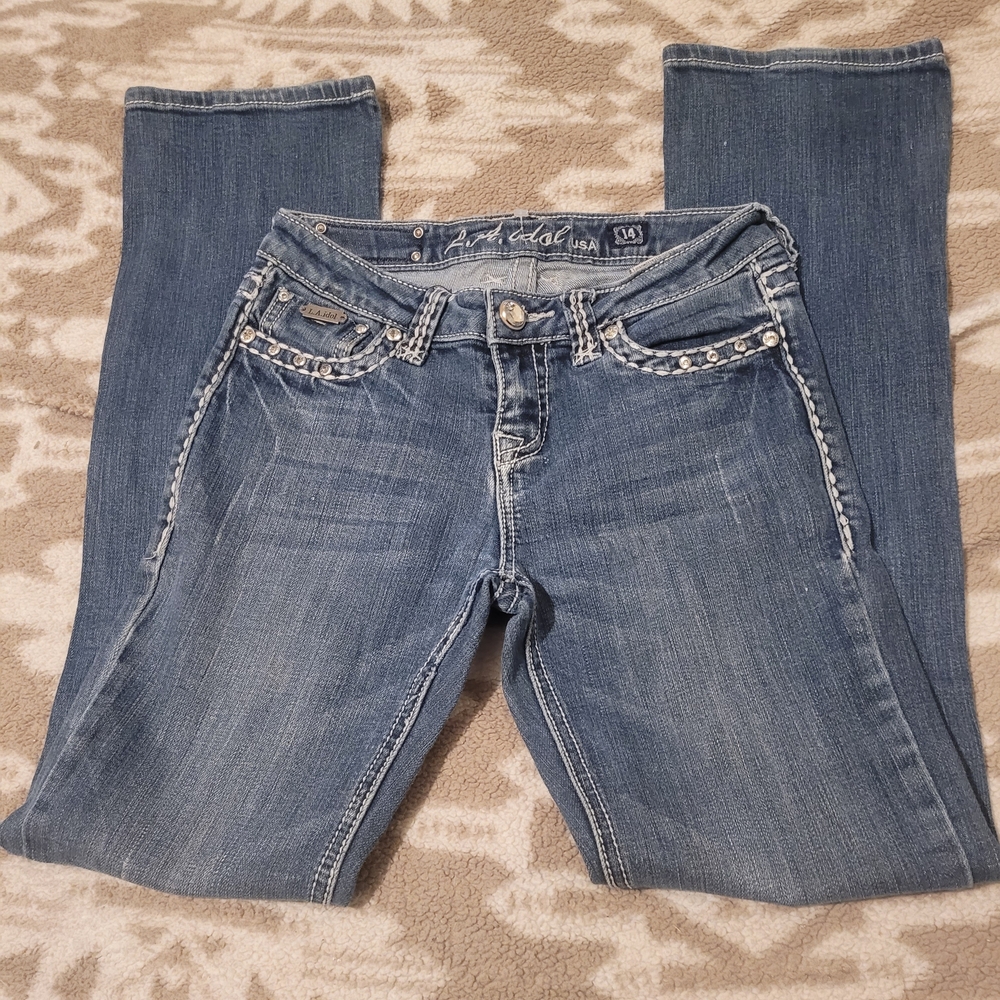 L.A. Idol Denim Jeans with Silver Accents